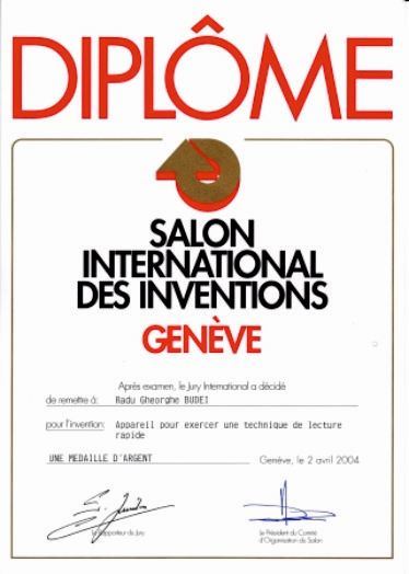 Diploma Salonului Internațional al Invențiilor de la Geneva